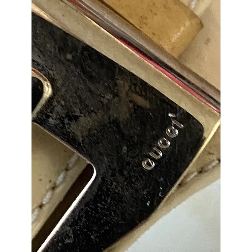 GUCCI patent leather flats open toes metal bow shoes Made In Italy 10.5 B - Picture 7 of 13